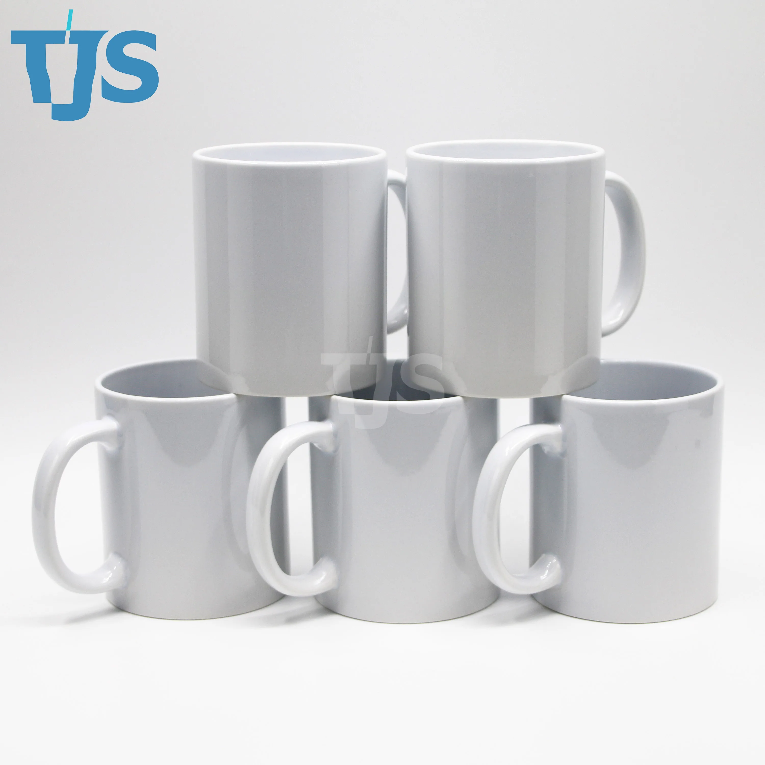 

TJS RTS 11oz sublimation ceramic white mug Wholesale coffee mug, White color