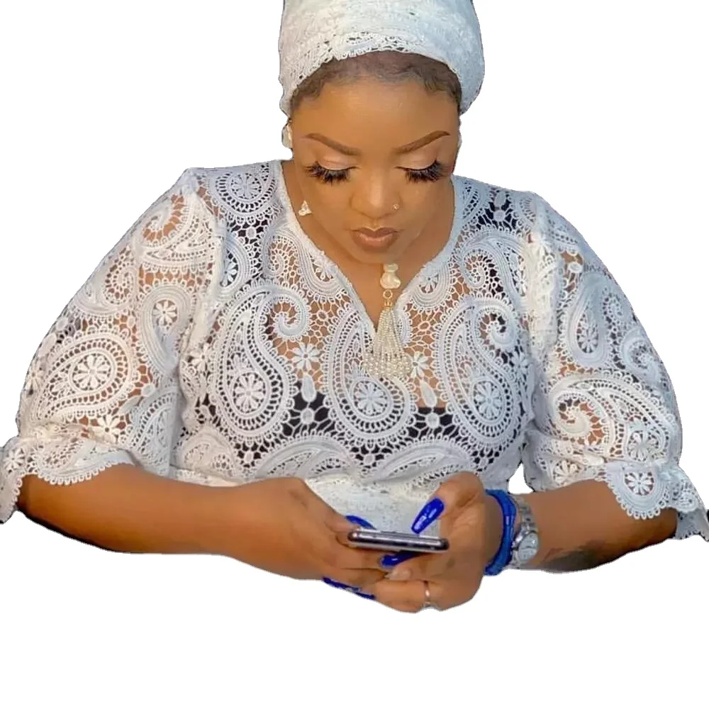 

Free Shipping White Gupure Cord Lace With Sequins Embroidery Cord Net lace With Sequins For Party Dress 2146