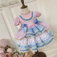 

baby spanish dresses for girls dress flower ruffles gown vintage summer kids clothing children clothes wholesale boutiques