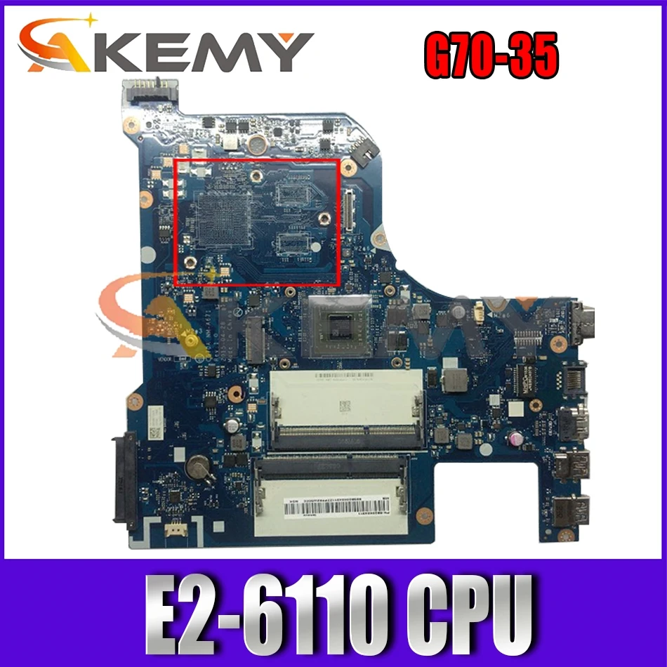 

Akemy CG70A NM-A671 Motherboard For G70-35 Laptop Motherboard CPU E2-6110 DDR3 100% Test Work