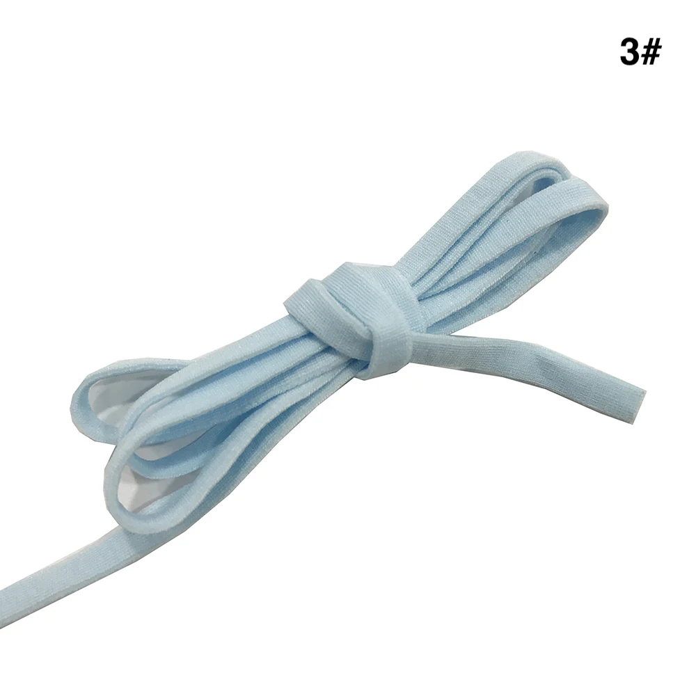 color blanco 50 m Cuerda elástica para orejas 5 mm, plana HUIJINTAO 
