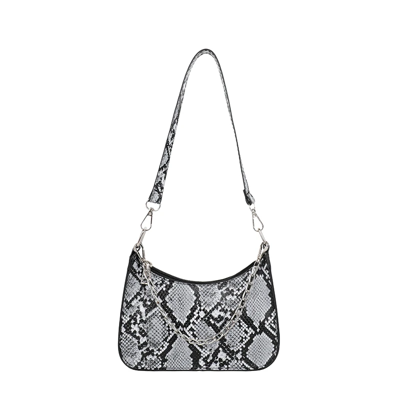 

2021 fashion ladies bag Korean designer mobile phone shoulder bag snake pattern simple ladies casual handbag underarm bag