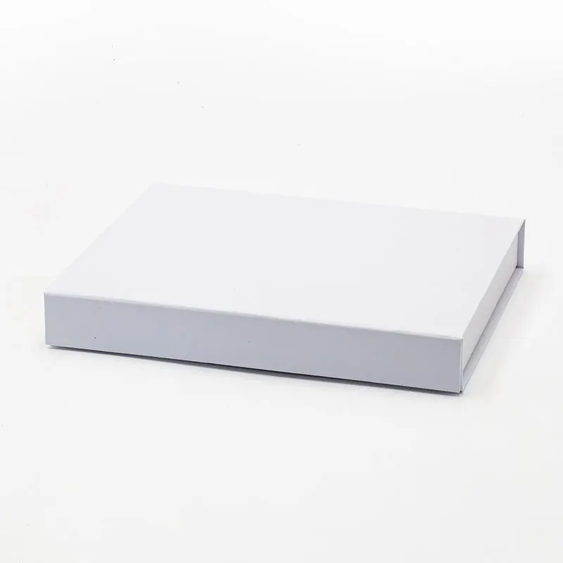 

Plain white shallow collapsible business gifts packaging magnetic lids closure gift box