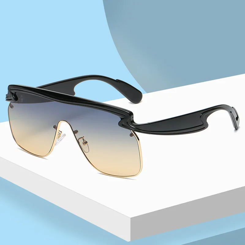 

MJ-0460 The New Conjoined Slice Of European And American Street Snap Sunglasses For Men And Women Trendy Big Frame Sunglasses