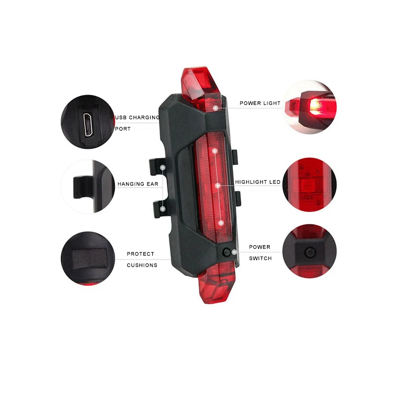 

Low Price Good Quality Bike Usb Signal Tail Light Set For Cycle, Cheap Colorful Bicycle Accessories Rear Led Lights