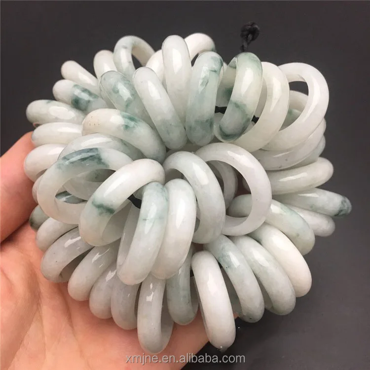 

Burma jade a cargo jade floating flower round ring parts small accessories ring jade crafts wholesale