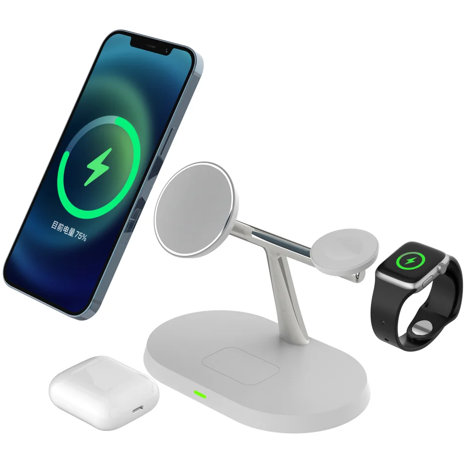 

15W Wireless Charger Device for Mobile Phone 2.5W charger for watch 2W charging pad Wireless Charger Stand 3 in 1