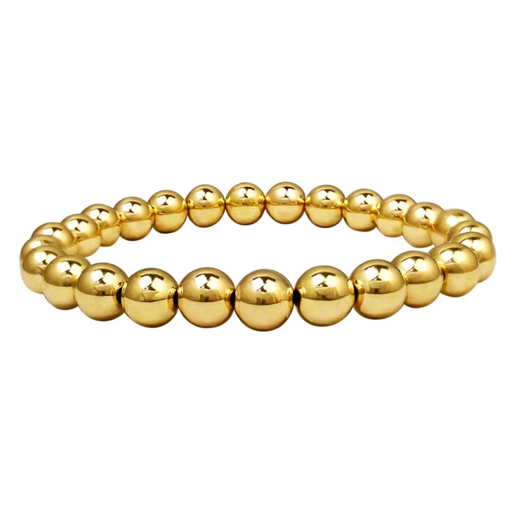 

6mm Stainless Steel Ball Elastic Bracelet Beaded DIY Stainless Steel Jewelry for Women