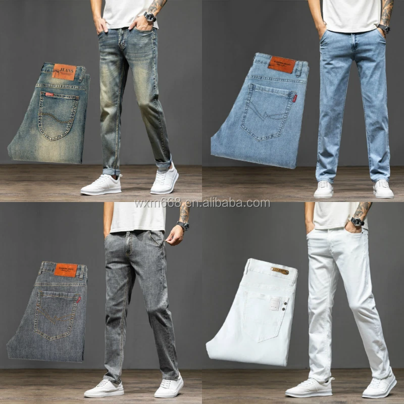 

New men's casual jeans skintight pants pencil jeans men's fashion jeans wholesale men's business pants