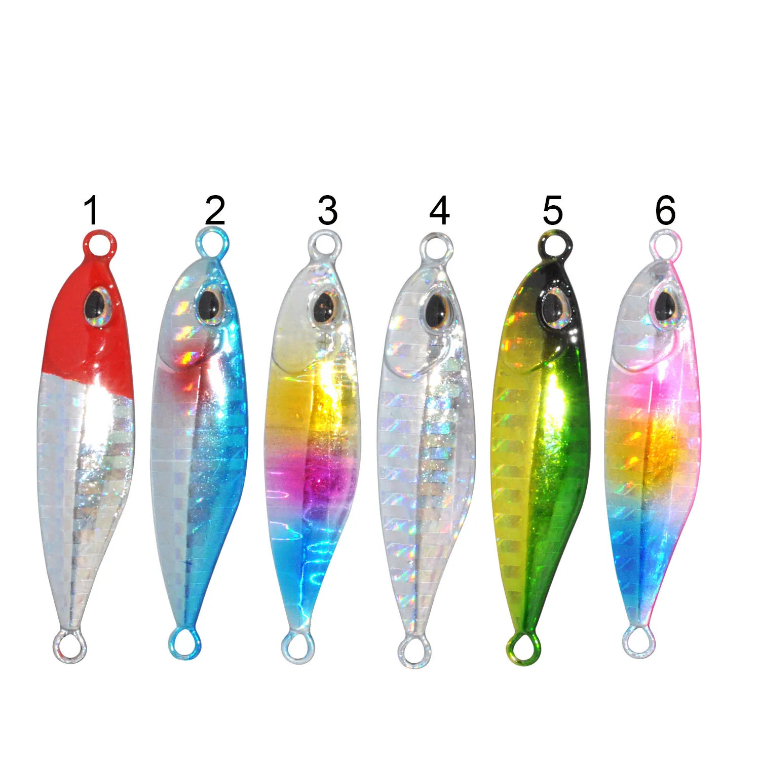 

Metal Saltwater Jigging lead head hard bait 5g 7g 9.5g 13.5g Body Sinking Bait Hard Spoon Lure Crap Fishing Tackle, 6 colors