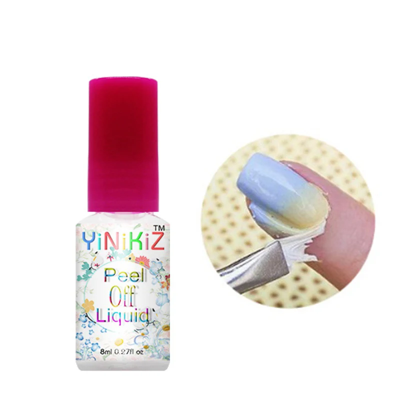 

Yinikiz 8ML White Finger Skin Protect Peel Off Liquid Tape for Nail Art Design Skin Care Nail Polish Wholesale