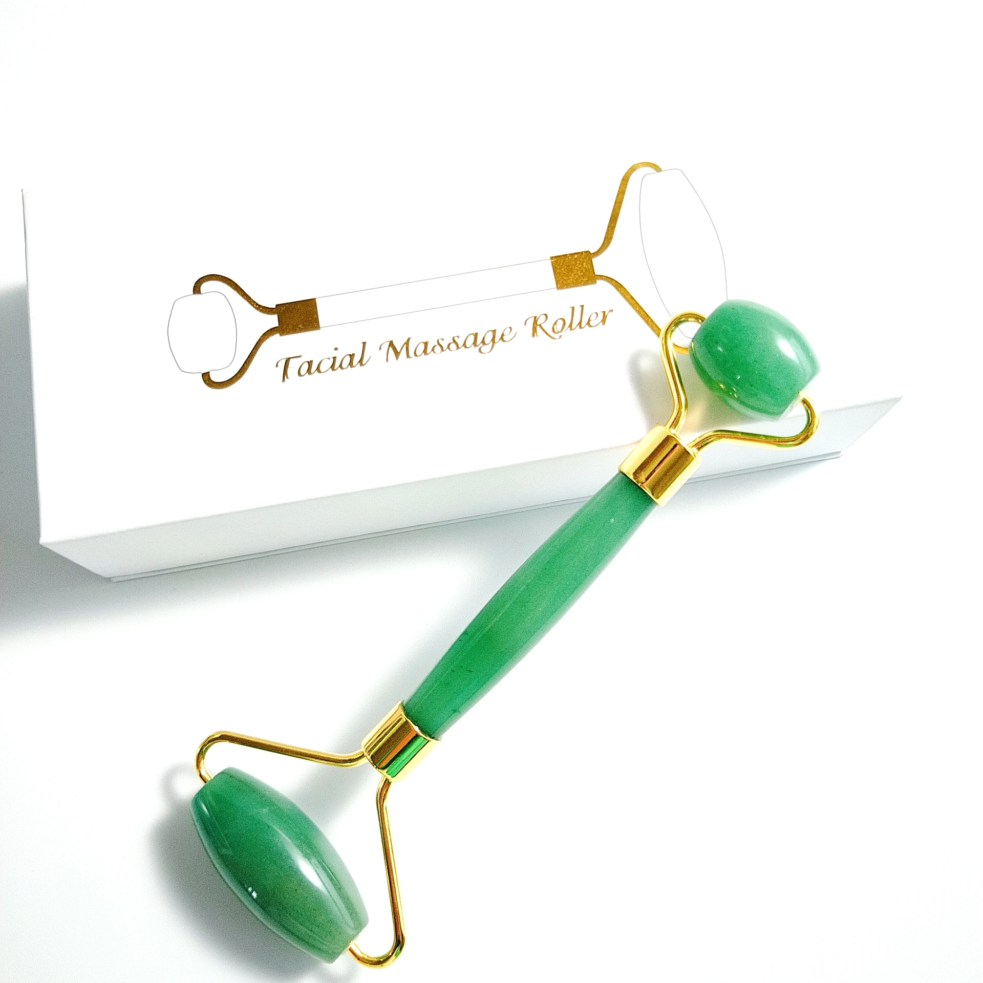 

100% natural best jade roller face massager green aventurine jade roller manufacturer