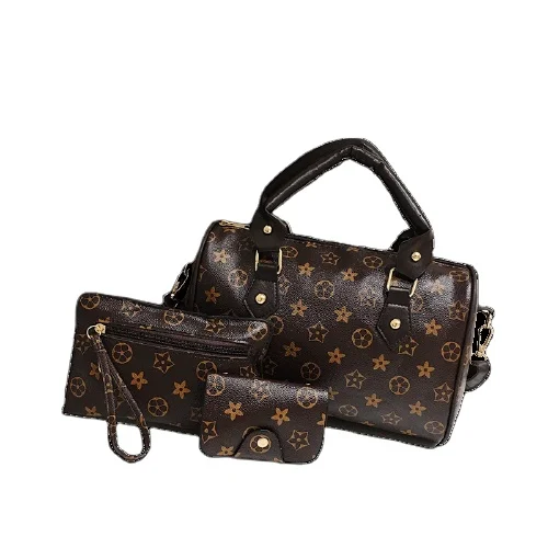 

Vintage Printing 3Pieces Casual Tote Shoulder Handbags For Outdoors Shopping