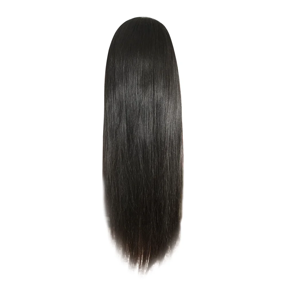 

Virgin remy silk straight 13*4 transparent full frontal lace wig with small knots 14inch-30inch and 40 inch in stock