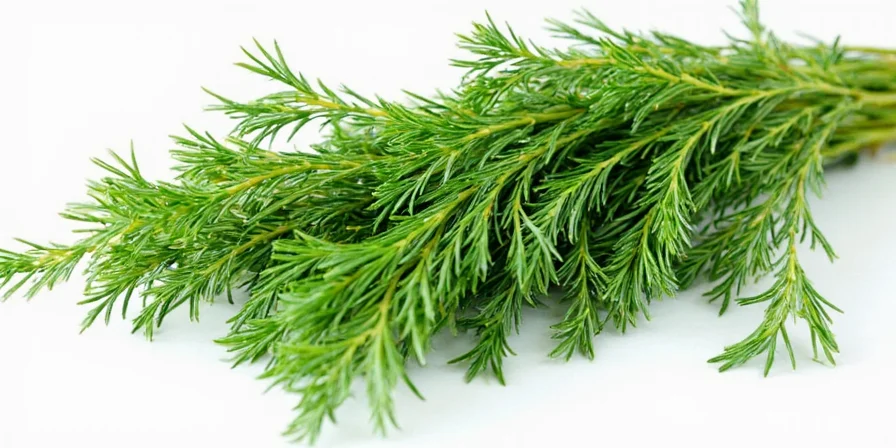 Tzatziki sauce garnished with dill leaves