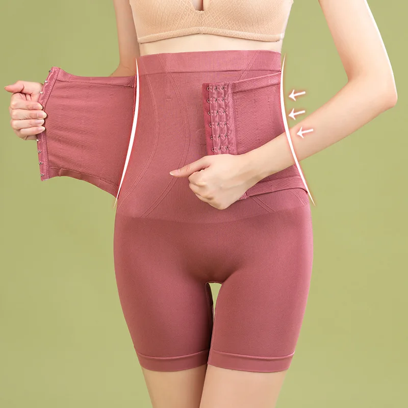 

Sewing High-waisted Tummy Pants Spliced Breasted Anti-curling Honeycomb Shapers Womens Shapewear Panties