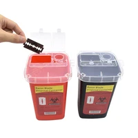 

Plastic Disposable Blade Cutter Needle Container Collector Waste Box Needle Disposal Waste Box For Barber Accessories