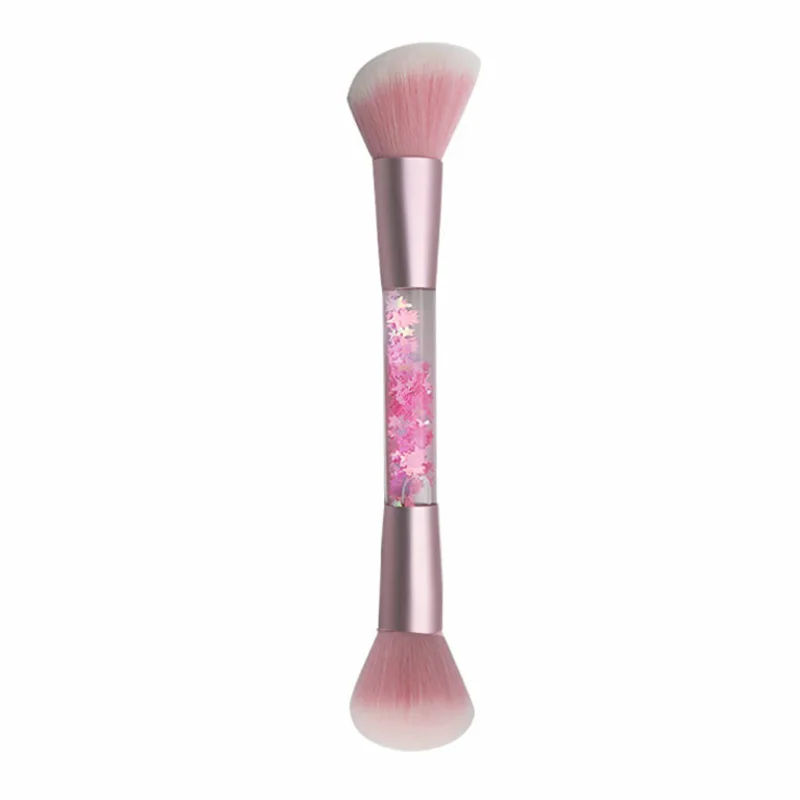 

Zoneya single the crystal handle double head makeup brush professional makeup brush, Multicolor optional