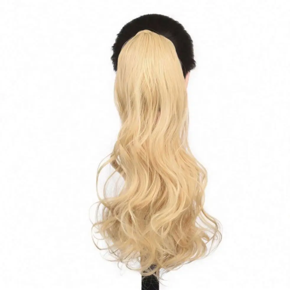 

MYZYR 17inch Long Clip in P Onytail Hair Extension Wrap Around P Onytail Synthetic Fake P Ony Tail Hairpiece for Women 10-30days, Pink,black
