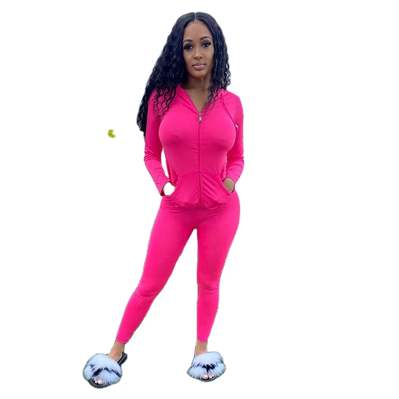 

New Casual Long Sleeve Top Sports Pants Women Sets Two Piece