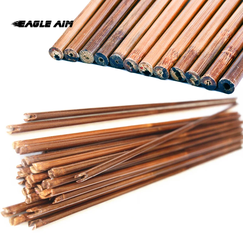 

12Pcs 80cm Bamboo Arrows Bolts Diameter 8mm Spine 20-70lbs for Hunting Archery Longbow