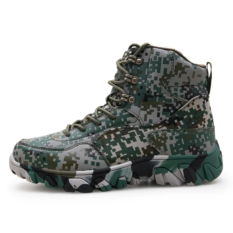 

Explosive outdoor desert tactical military boots, Camouflage black beige green
