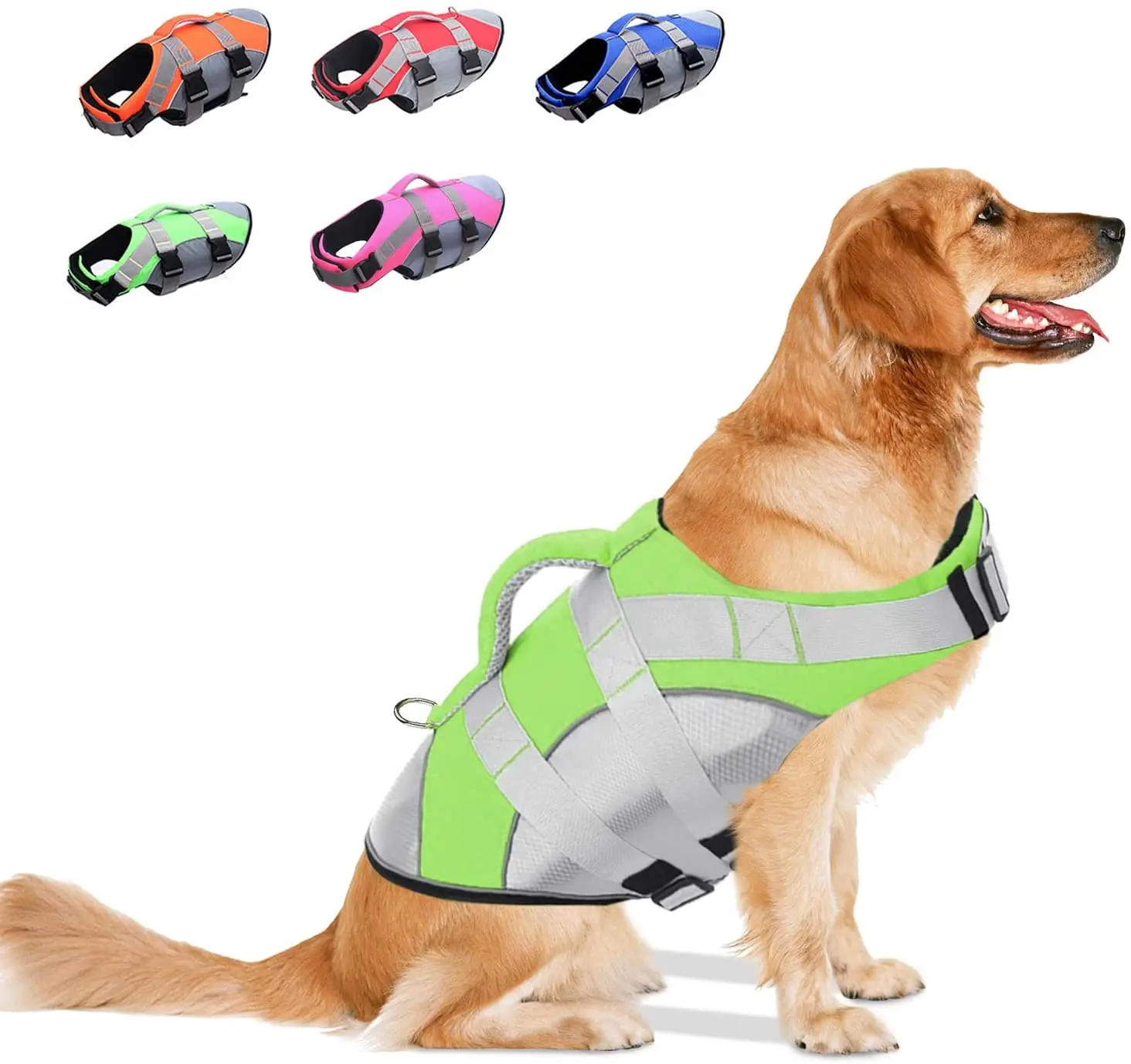 

Eyson Wholesale Pet Clothes Safety with Reflective Stripes Dog life Vest, Red,blue,orange, green,pink