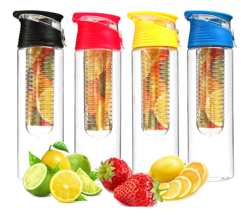 

Madou Free Sample Tritan Plastic Water Bottle Infuser Fruit Wholesale Fruit Infuser Lemon Infuser Water Bottle With Filter, Pms available