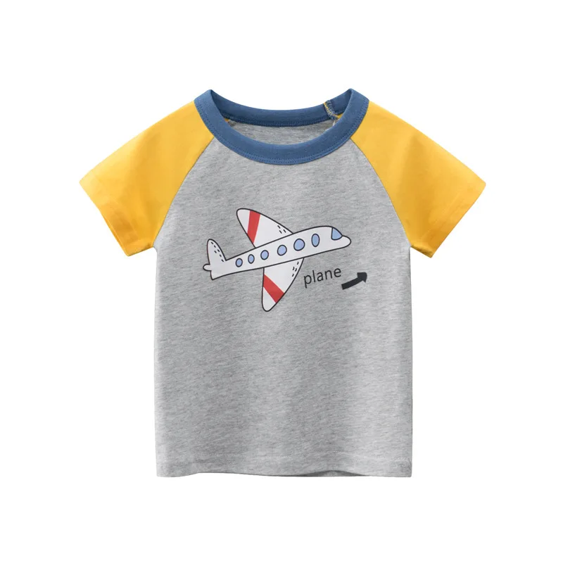 

summer kid boutique clothes custom printing tshirt plane kids clothing baby clothes