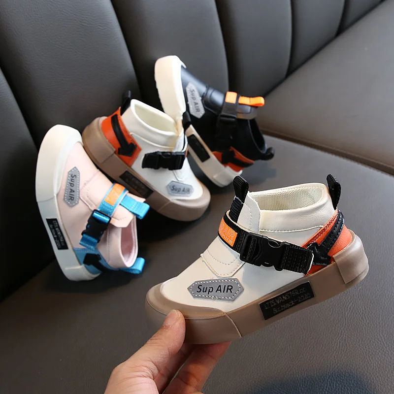 

Fashion leather hook loop colorful kids boy children's casual shoes, Picture