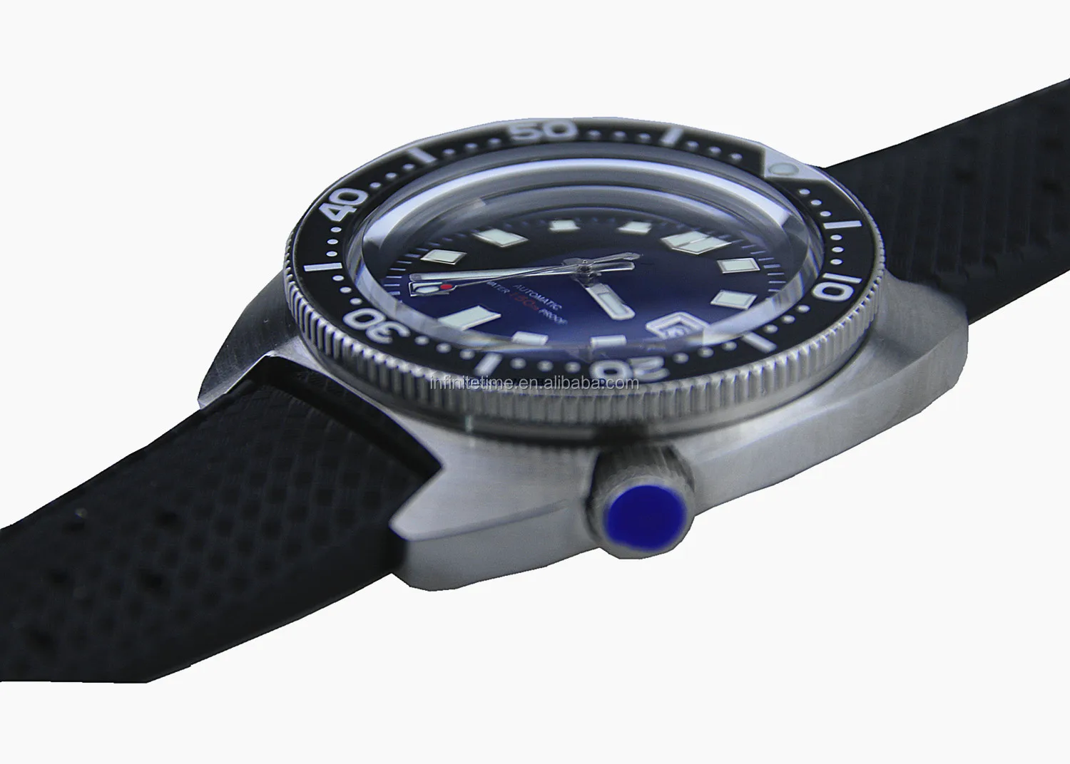 瑞士标准高端品质复古小乌龟 6105 8810 自动手表男士潜水员潜水蓝