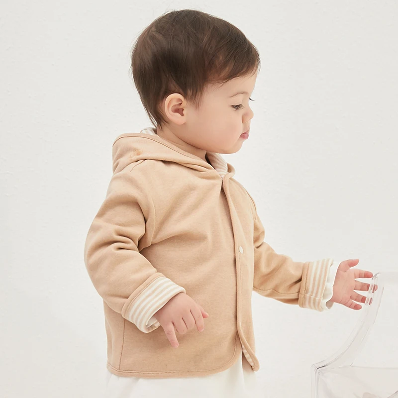 
Amazon hot sale 100% organic cotton baby reversible winter coat jacket 