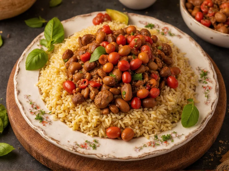 haitian food legume and rice