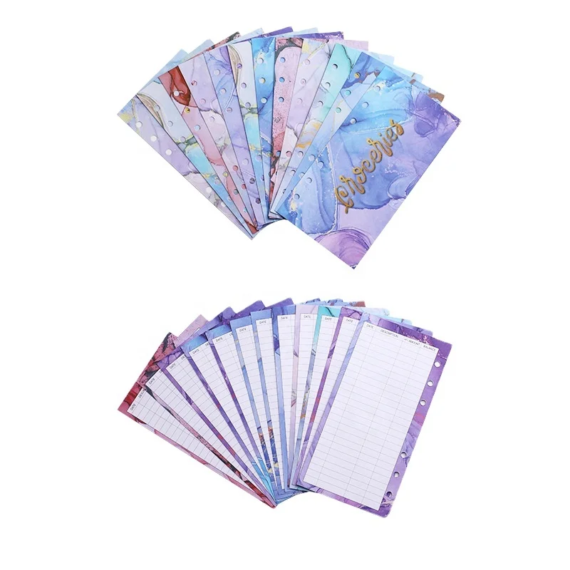 

12pcs Assorted Colored Cash Envelopes For A6 6 ring Budget Binders Planner Paper