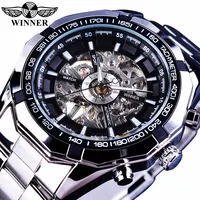 

Winner Watch AliExpress Hot Sell Stainless Steel Watches Men Wrist Digital Skeleton Auto Mechanical Self-Wind Male Wristwatches
