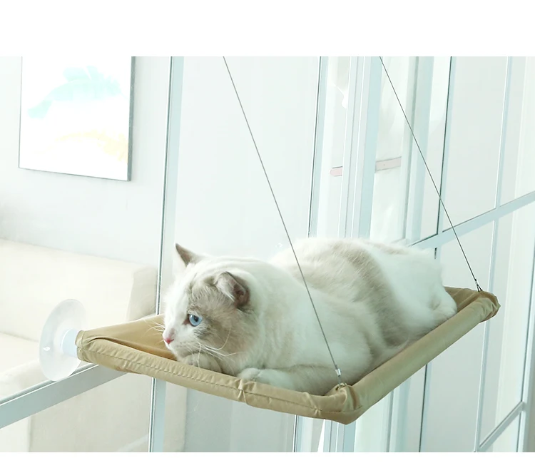

2021 hot selling Cute Pet Hanging Beds Cat Seat Window Mount Pet Cat Hammock Comfortable Bearing 20kg