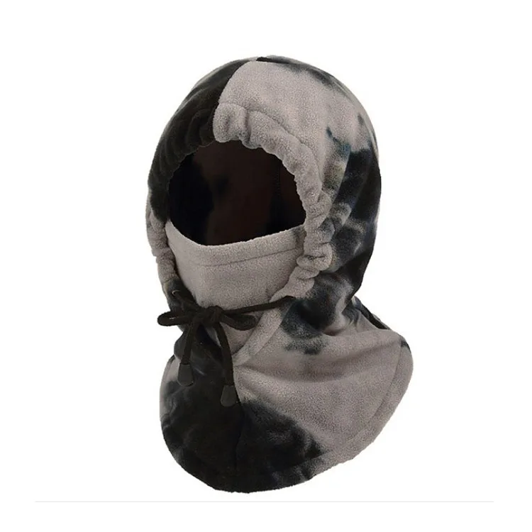 

Tie Dye Print Anti Pill Fleece Large Helmet Cover Thermal Windproof Tie Dye Fleece Balaclava Face Mask, Shown