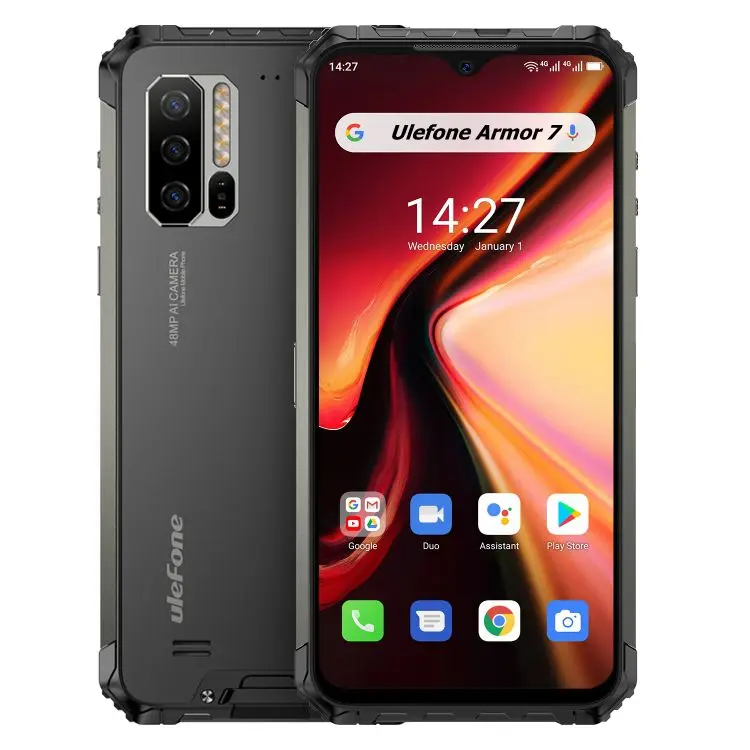 

Waterproof Global Ulefone Armor 7 Rugged Phone Android 10.0 48MP Camera 8GB 128GB Wireless Charge 5500mAh 6.3 inch mobile phone