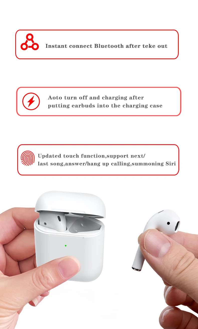 Forwin Air Pods 2 Headphones Ture Wireless TWS airpoding earphone Bluetooth AP2 Earbuds For Apple airpods 2 - ANKUX.COM
