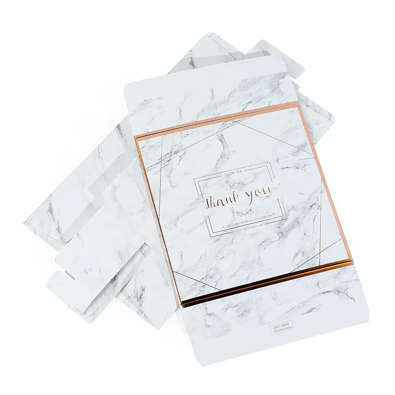 

Wholesale Marble Folding Paper Packing Boxes And Handle Bags Gift Paper Boxes Set