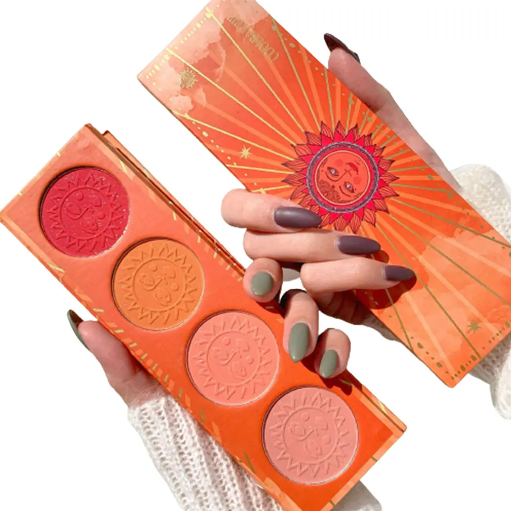 

New Arrival Private Label Makeup 4 Color Tint Blush Rose Blush Palette