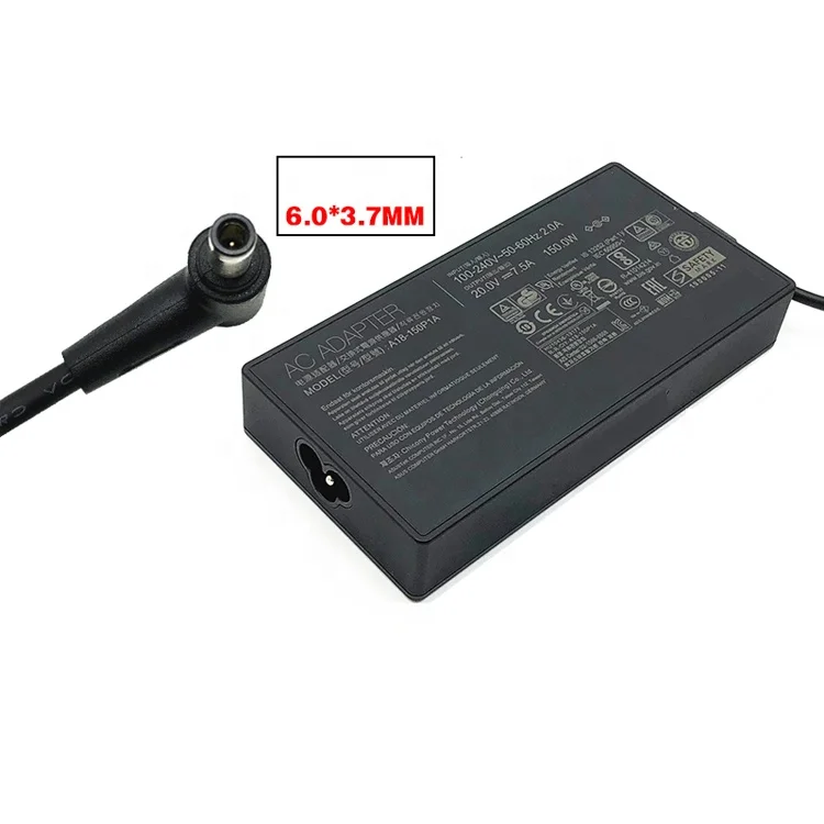 

HHT Newest 150W 20V 7.5A 6.0*3.7mm Laptop AC adapter Charger Adapter Power Supply for Asus