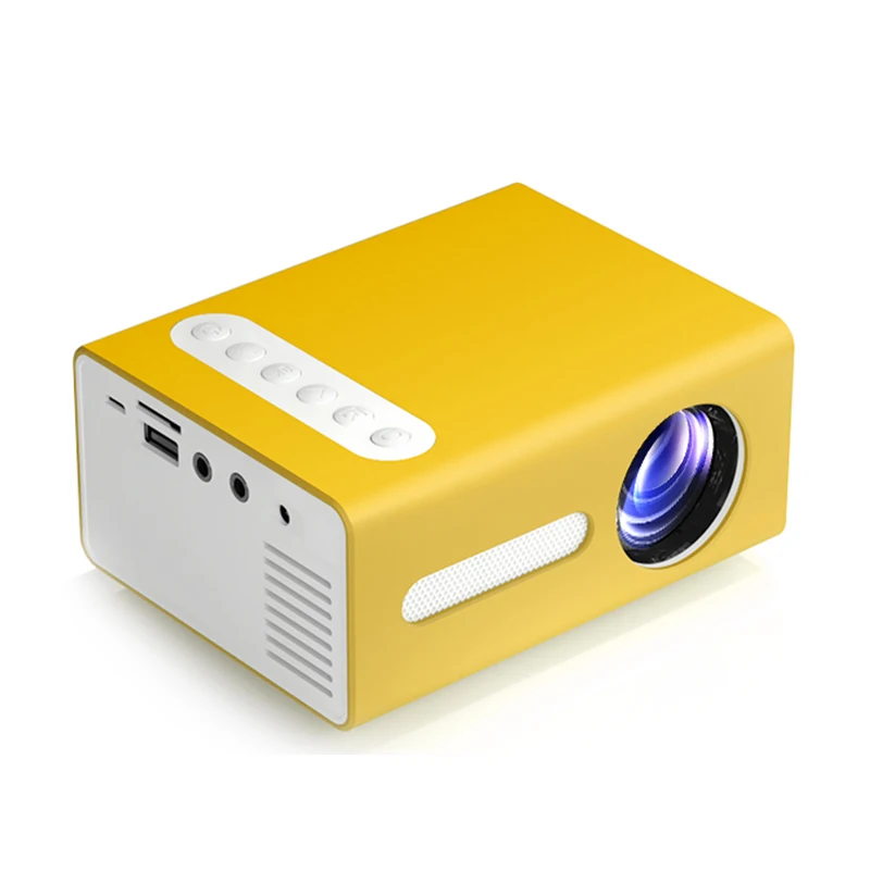 

T300 Home Mini Led Portable Smart Pocket Cinema Video Projector Cheaper than YG300, Black, blue, white and yellow