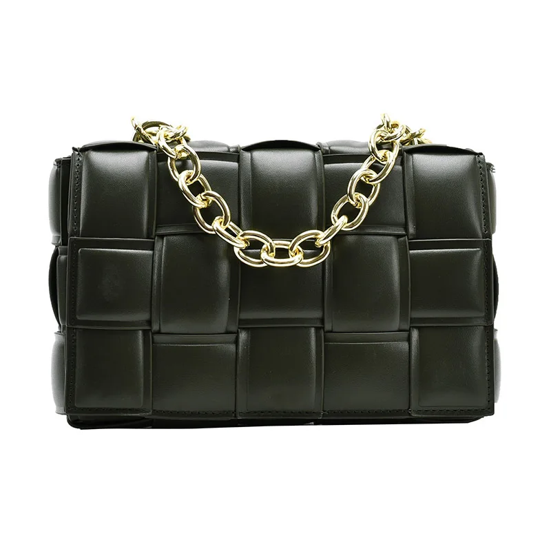 

Hand-woven small square bag 2021 new fashion handbag Korean version of the wild chain shoulder bag