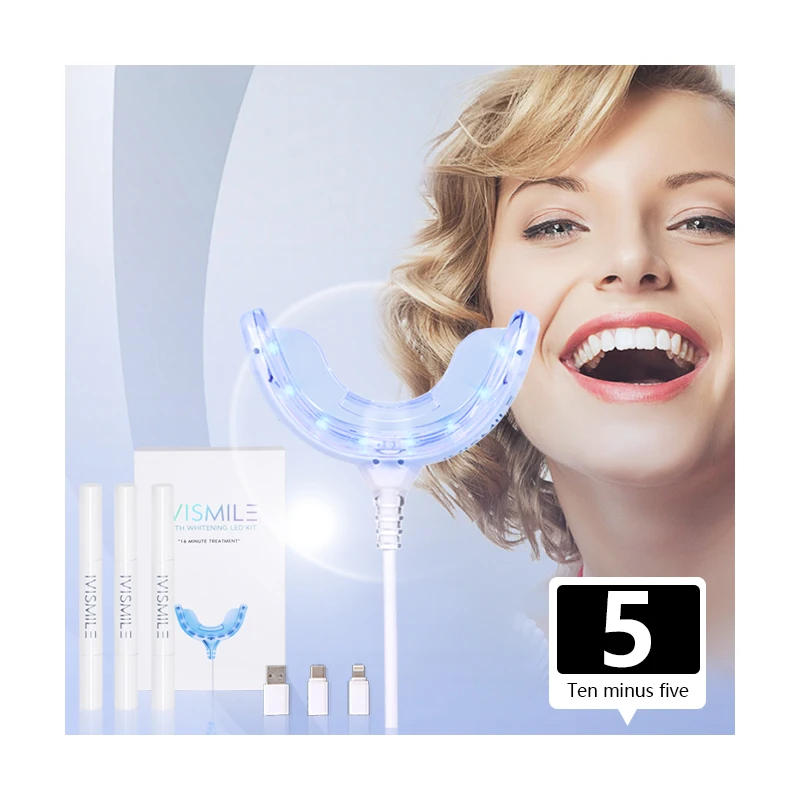 

Hot Selling IVISMILE Mobile Phone Connect Teeth Whitening Travel Use Home Led Tooth Bleach Kit