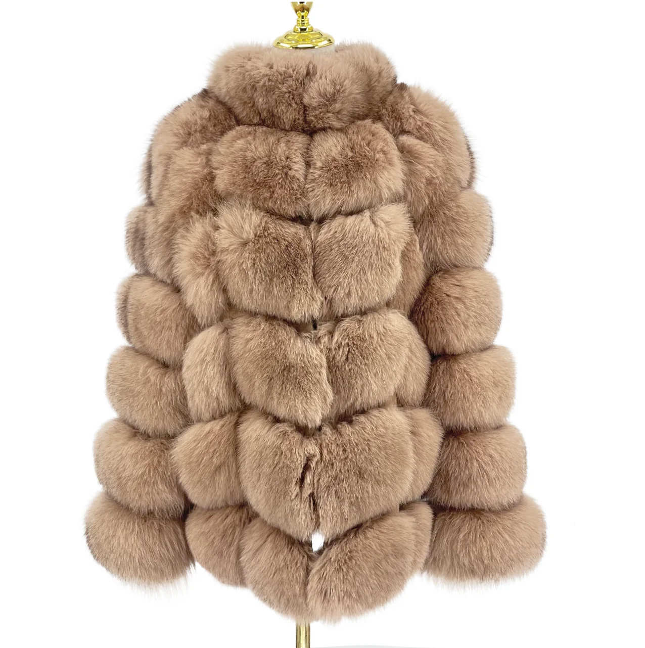 

QIUCHEN QC21163 Wholesale Fashion Luxury Plus Size Women's Winter Jacket Real Fox Fur Coat Color Customization