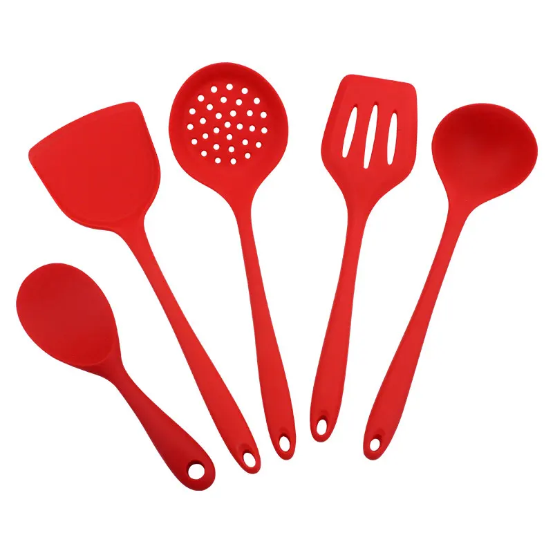 

Silicone cooking utensils heat resistant 5 Pc set for nonstick cookware
