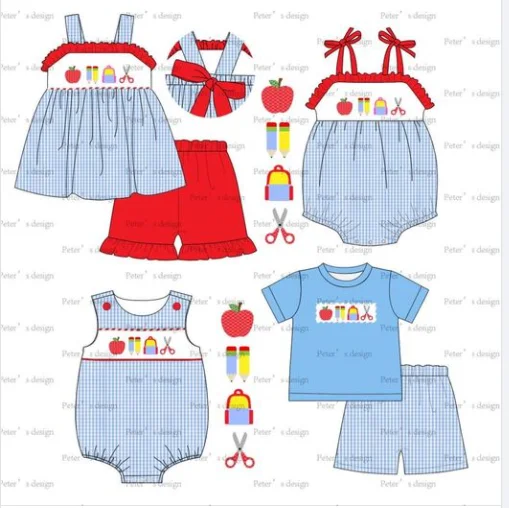 

High Quality Girl Boutique Clothing Soft Milk Silk Children Wear Kids Back to School Dress &Climbing Suit, Picture