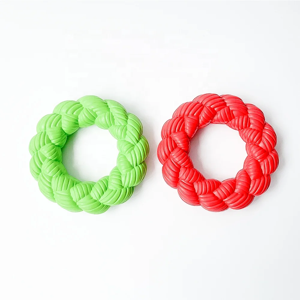 

Tough Natural Rubber Toy Dog Fetch Ring Dog Chew Toys Dog Toy Indestructible Ring