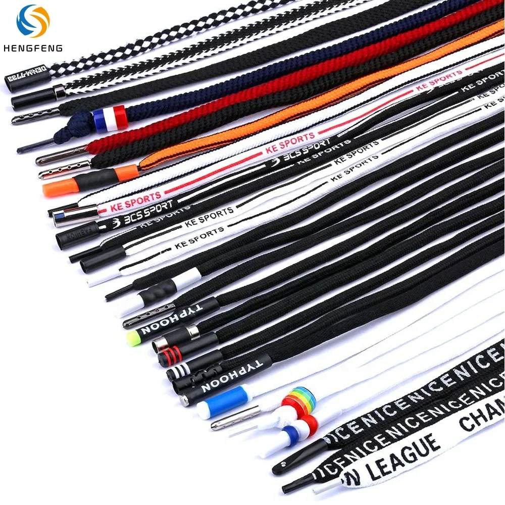 

Wholesale Custom Logo Brand Aglet Tip Clothing Drawcord Metal Drawstring Cord String Pants Rope, 49 colors or custom